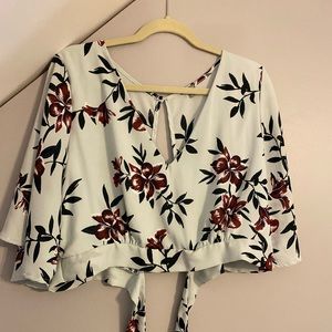 XL Charlotte Russe Blouse Crop Top